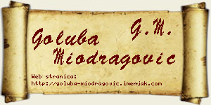 Goluba Miodragović vizit kartica